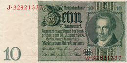GERMANY- 10 MARK 1929  P-180a   Xf+aunc - 10 Mark