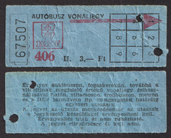 Autobus Bus - BUDAPEST HUNGARY BKV Public Transport Ticket - 1980's - Unclassified