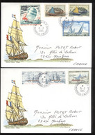 Lot De 2 Lettres Philatéliques Nouvelle Calédonie 1985 - Thème Voiliers / Sailboats - Covers & Documents