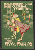 1912 Royal Horticultural / Flower Exposition Chelsea United Kingdom - Poster LABEL VIGNETTE CINDERELLA - Not Used - Agriculture