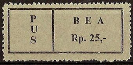 Indonesië / Indonesia 1965 NoodPort 1 Postfris/MNH Tax, Due Stamp - Indonesia