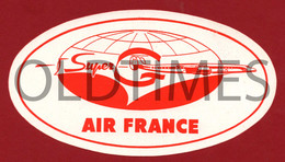 FRANCE - AIR FRANCE - SUPER G CONSTELATION - 1950 LABEL - Pubblicitari