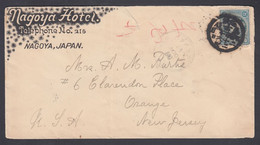 1901. JAPAN.  10 SEN On Cover (tears) To Orange, New Jersey Cancelled YOKOHAMA 27. OC... (Michel 82) - JF367876 - Covers & Documents