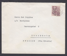 1937. JAPAN 20 S Fujisan. On Cover To Stockholm, Sweden (Via Sibiria). Cancelled  3.1... (Michel 190) - JF367884 - Brieven En Documenten