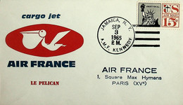 1965 United States 1st Air France Cargo Jet Flight New York - Paris - 3c. 1961-... Brieven