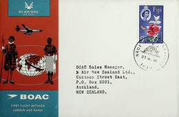 1965 Fiji 1st BOAC Flight London - Nandi (Link Between Nandi E Auckland - Return) - Fidji (1970-...)