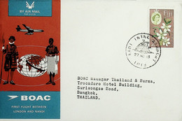 1965 Fiji 1st BOAC Flight London - Nandi (Link Between Nandi E Bangkok - Return) - Fiji (1970-...)