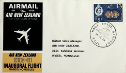 1965 Fiji 1st Air New Zeland Flight Nandi - Honolulu - Fidji (1970-...)