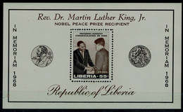 LIBERIA  1968 MARTIN LUTHER KING MI No BLOCK 45 MNH VF!! - Martin Luther King