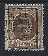 Belgium 1922-25  Perfins  (o)  Mi.180  (P.V.) - 1909-34