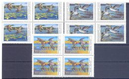 1990. USSR/Russia, Ducks, Issue II, 4 Sets In Blocks Of 4v, Mint/** - Unused Stamps