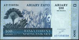 ♛ MADAGASCAR - 100 Ariary = 500 Francs 2004 {Banky Foiben'i Madagasikara} UNC P.86 A - Madagascar