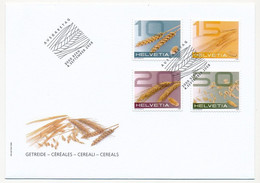 SUISSE -  FDC 2008 - Céréales - Berne - 4/9/2008 - 5 Enveloppes (2 Séries) - FDC