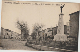 Gignac-Monument Aux Morts De La Guerre De 1914-1918-(E.336) - Gignac