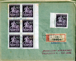 GERMANY Bohemia Occ 1943 Registered Cover To POLAND - Briefe U. Dokumente