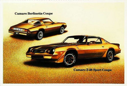 ► CAMARO  Berlinetta Coupé & Z28 Coupé Sport 1981 - Publicité Automobile Américaine (Litho. U.S.A.) - Roadside - Rutas Americanas