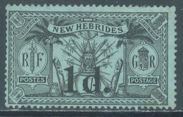 NEW HEBRIDES NOUVELLES-HEBRIDES - MVLH/* - 1920 - OVERPRINT 1d. ON 1Sh - Yv 65 - Lot 22792 - PERHAPS A MNH/** - Ongebruikt