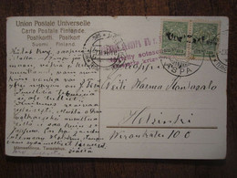 CENSORED 1914 RUSSIA FINLAND WYBORG VIIPURI PC - Brieven En Documenten