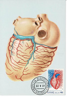 CARTE MAXIMUM GRECE 1981 LES ORGANES HUMAINS - Maximumkaarten