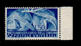 1949-ITALIA REPUBBLICA-UPU -1 VALORE NUOVO NON LINGUELLATO - 1946-60: Mint/hinged