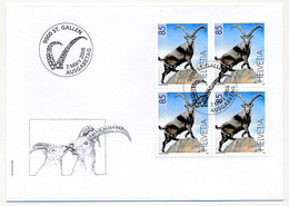 SUISSE -  FDC 2006 - Réintroduction Du Bouquetin - St Gallen - 7/3/2006 - 2 Enveloppes - FDC