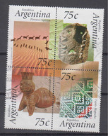 Argentina Mi# 2260-63 Used Block Of 4 Indian Natives 1995 - Oblitérés