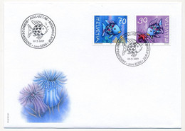 SUISSE -  FDC 2001 - Poissons - Berne - 20/9/2001 - 2 Enveloppes - FDC