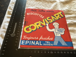 Buvard Biscotte Corvisart Épinal Buvard à Conserver Poids Moyen 30 G Publicité - Biscottes