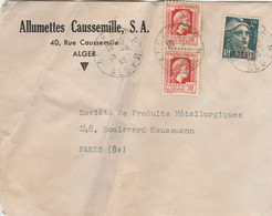 Lettre Aff. Gandon Et Marianne D'Alger - Lettres & Documents