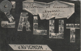 Lot De 5  CPA En Noir Et Blanc ,multi Vues Illustrées  Avec Mini CPA , GRAY , AVIGNON , PEYRELEVADE   , Voir Description - 5 - 99 Postales