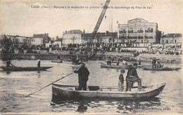 Creil           60       Barques A La Recherche Du Poisson Tué Par Le Dynamitage Du Pont De Fer         (voir Scan) - Creil