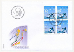 SUISSE -  FDC 2002 - FIS Alpine World St Moritz - BERNE - 19/11/2002 - 2 Enveloppes - FDC