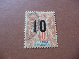 TIMBRE   ANJOUAN       N  26      COTE  4,00  EUROS   OBLITERE - Used Stamps