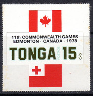 TONGA - 1978 COMMONWEALTH GAMES POSTAGE SELF-ADHESIVE 15s STAMP FINE MNH ** SG 656 - Tonga (1970-...)