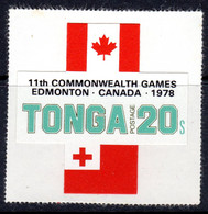 TONGA - 1978 COMMONWEALTH GAMES POSTAGE SELF-ADHESIVE 20s STAMP FINE MNH ** SG 657 - Tonga (1970-...)