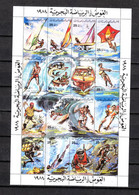 Libia  Lybia  - 1984. Sport D'acqua: Vela, Pesca, Sci, Canoa, Sub, Water Sports: Sailing, Fishing, Skiing, Canoe, Diving - Sci Nautico