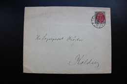 1899 DANEMARK CAD 10/10/99 POUR KOLDING CAD ARRIVEE TB NO 25  ROYAL EMBLEM 8ÖRE GRIS/ROUGE EMIS EN 1875 TTB - Lettres & Documents