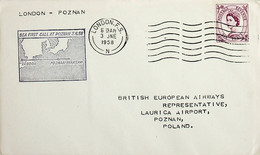 1958 Great Britain 1st BEA Flight London - Poznan - Warsaw - Other & Unclassified