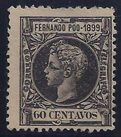 ESPAÑA/FERNANDO POO 1899 - Edifil #66 - MLH * - Fernando Po