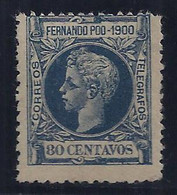 ESPAÑA/FERNANDO POO 1900 - Edifil #91 - Sin Goma (*) - Fernando Po