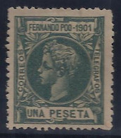 ESPAÑA/FERNANDO POO 1901 - Edifil #104 - MLH * - Fernando Po