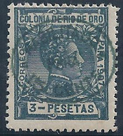 ESPAÑA/RIO DE ORO 1911/13 - No Catalogado - MLH * (Variedad: Sobrecarga En Color Verde) MUY RARO!... - Rio De Oro