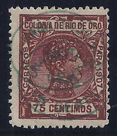 ESPAÑA/RIO DE ORO 1908 - No Catalogado - MLH * - (Variedad: Doble Sobrecarga En Verde, Una Invertida) MUY RARO!... - Rio De Oro