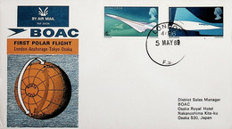 1969 Great Britain 1st BOAC Polar Flight London - Osaka - Other & Unclassified