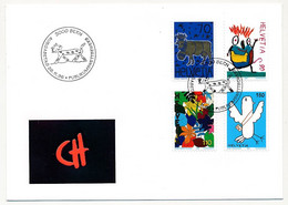 SUISSE -  FDC 1996 - Concours De Dessin - Berne - 29/11/1996 - 5 Enveloppes (2 Séries) - FDC