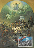 CARTE MAXIMUM GRECE 1976 ART GREC L'EXODE PEINTRE VRYZAKIS - Maximumkaarten