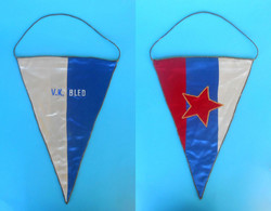 VK BLED - Slovenia Ex Yugoslavia Rowing Club Vintage Pennant 1960's * Aviron Rudersport Rudern Rudernd Ruder Canottaggio - Roeisport