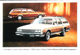 ► CHEVROLET   Classic Station Wagon 1982  - Publicité Automobile Chevrolet  (Litho. U.S.A.) - Rutas Americanas