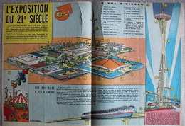 GRAVURE - ENCART DOUBLE PAGES - EXPOSITION INTERNATIONALE DE SEATLE EN 1962 - Autres Plans