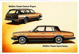 ► CHEVROLET   Malibu  Classic   1981  - Publicité Automobile Chevrolet  (Litho. U.S.A.) - Rutas Americanas